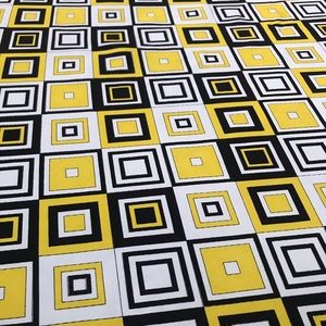 1960s Vintage Fabric Surah Twill Mod  Geometric
